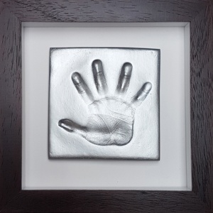 OPT41 - Contemporary 8x8'' Square Frame - 1 Clay Hand Impression - About 60