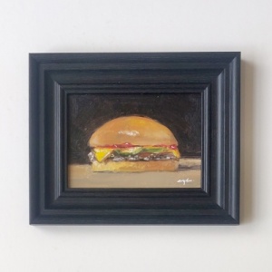 Paul Strydom Framed Original Oil Painting - Burger