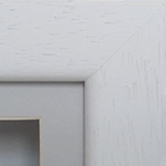 Luxury Hardwood 18x10'' Single White Frame