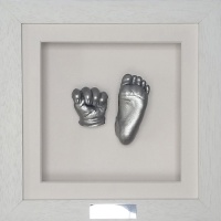3d Box Frame For Baby Cast 6" x 4" InchesWhite Mount 
