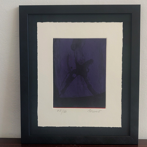 Dark purple picture in black frame