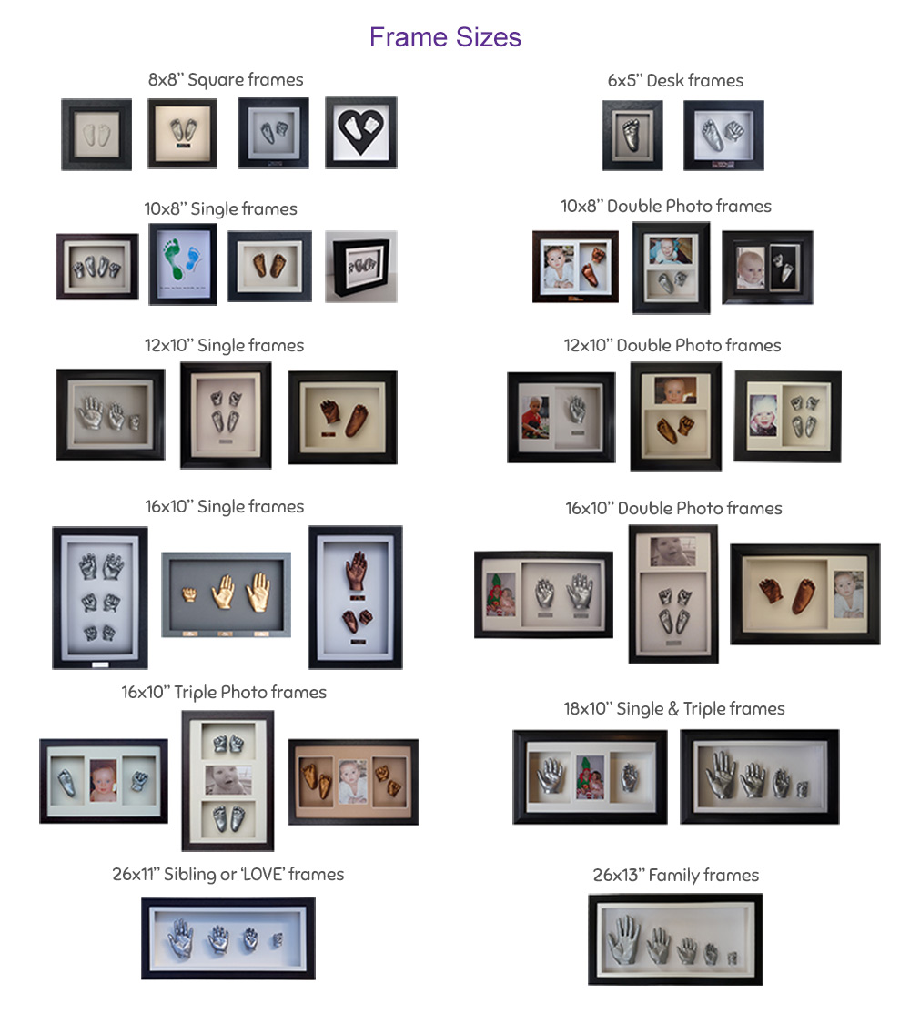 Box frame sizes and orientations