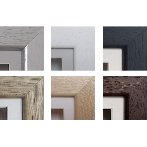 Luxury Hardwood Frame Colours - Silver, White, Black, Oak, Natural and Chocolate