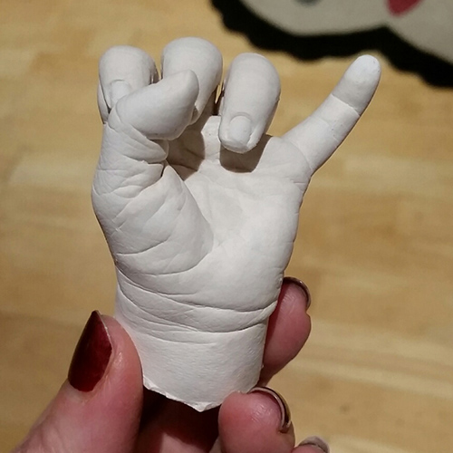 6 week old hand straight out of the mould