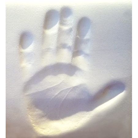 Clay hand impression