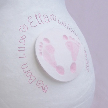 Baby Footprints Belly Cast Decorating Pack (only)