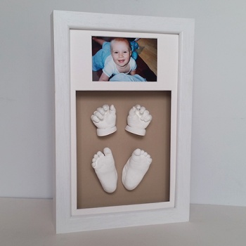 Luxury Hardwood 16x10'' Double White Frame