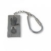 Double-sided Rectangular Chunky Footprint Keyring - 3 or 4 Prints