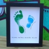 Medium Coloured Hand/Footprints Frame - 2 Siblings