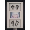 2 Hand And 2 Foot Casts in a 3 Hole Large Photo Frame