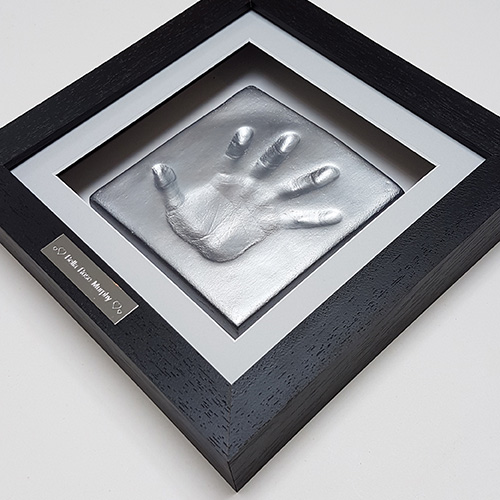 clay handprint frame