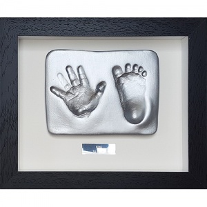 OPT34 - Contemporary 10x8'' Single frame - 2 Clay Hand/Foot Impressions - About £85