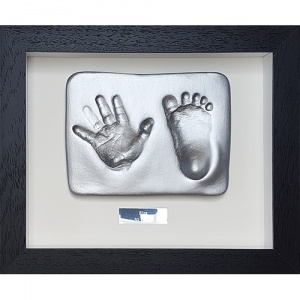 OPT34 - Contemporary 10x8'' Single frame - 2 Clay Hand/Foot Impressions - About 85