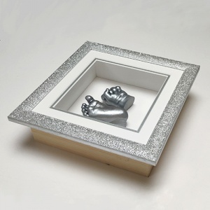Glitter 8x8'' Square Frame Baby Casting Kit (Large materials for HANDS/FEET)