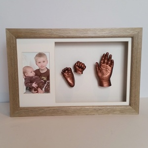 Luxury Hardwood 16x10'' Double Frame Baby Casting Kit