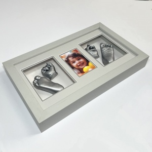 Luxury SOFTWOOD 18x10'' Triple Grey Frame