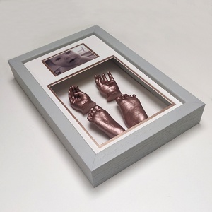 Luxury SOFTWOOD 16x10'' Double Grey Frame