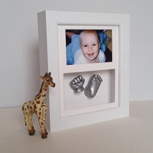 Luxury Hardwood 10x8'' Double Photo Frame Baby Casting Kit